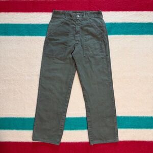 Vintage Military OG-107 Utility Pants 13 Star Zipper Fly Sateen 28x26.5